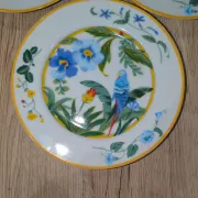 set of 3 dessert / sweet plates in white porcelain fi