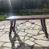 Brutalist wooden coffee table
