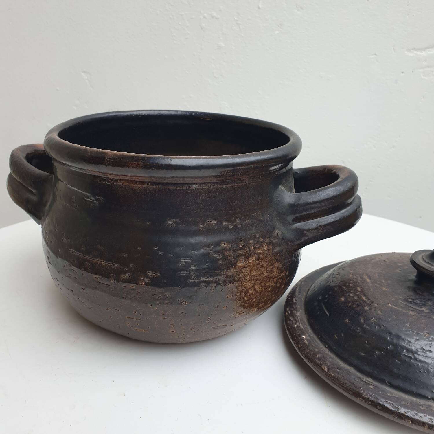 Ceramic by Jean Marais Marmite Covered pot Vallauris 1960s 1970s