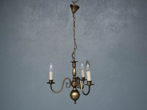 Lustre hollandais en bronze 3 branches