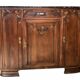 Buffet bas art déco noyer et marbre