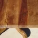 Square table in solid walnut
