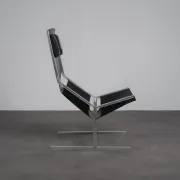 Rare leather lounge chair by Pierre Thielen for Metz & Co., Netherlands, 1960s
