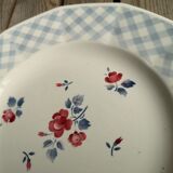 Old Round Plate in Ceramics by Digoin Sarreguemines Model Bastia