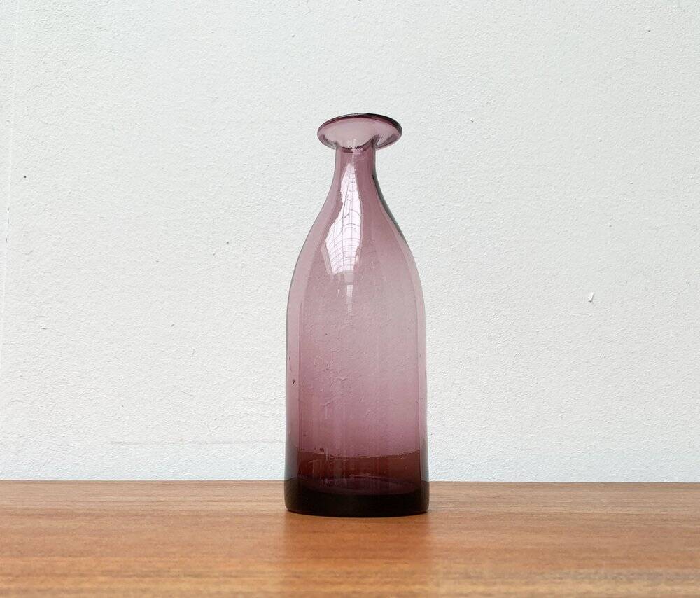 Mid-century Danish glass bottle vase, 1960s.