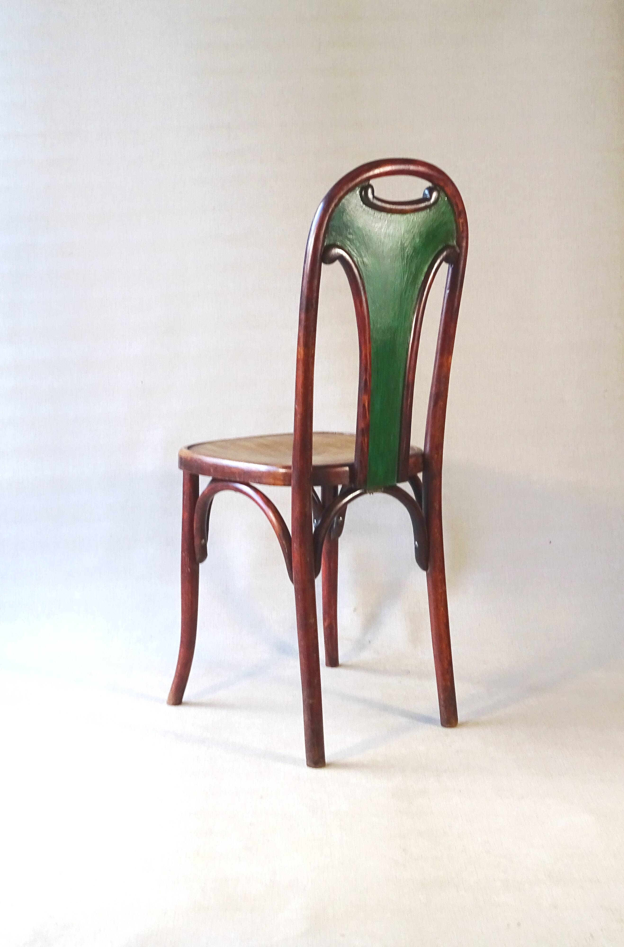 Fischel chair N°396 circa 1929, variant of Thonet 738/XI