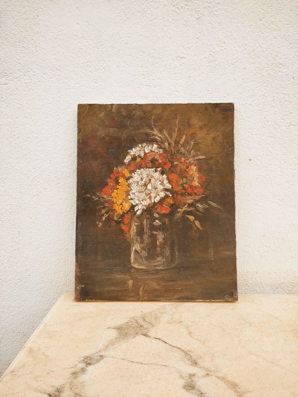 Acrylic on canvas, bouquet