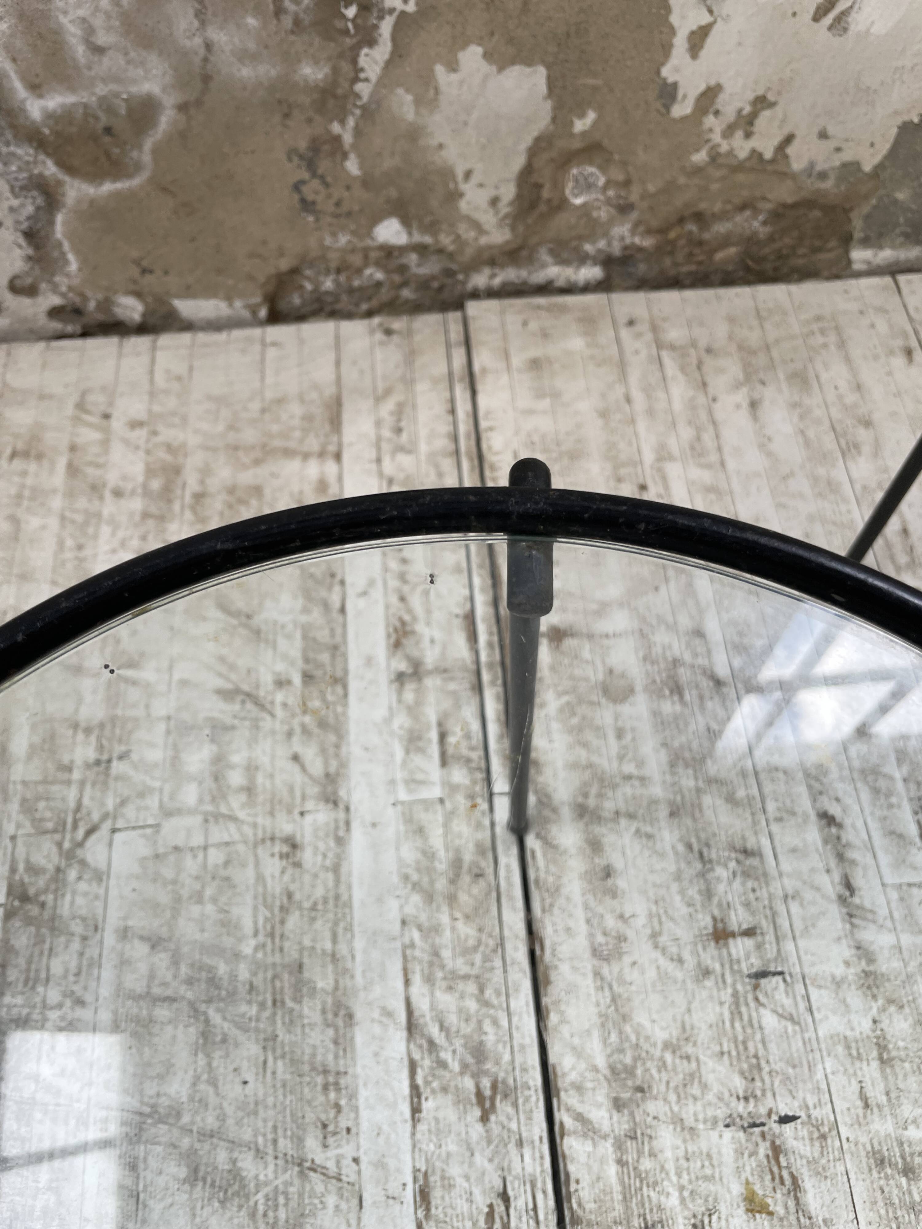 50s metal and glass nesting coffee tables