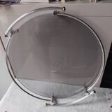 Art Deco tray in smoked glass