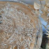 Serving dish in chiseled glass 5 compartments