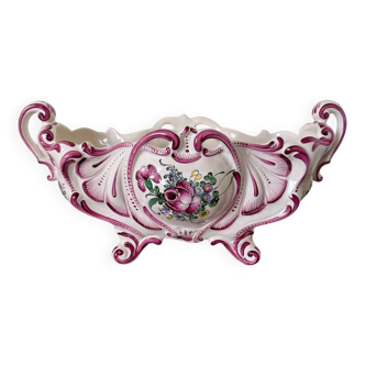 Antique Desvres earthenware planter