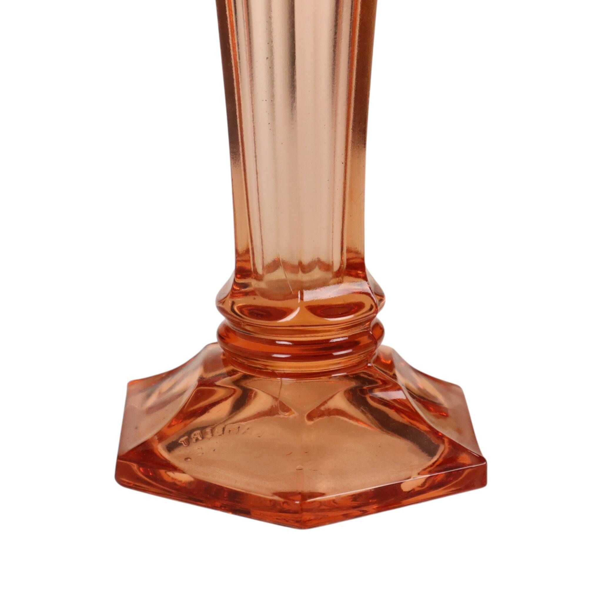 Pink Rosaline Art Deco Vase VSL Luxval Americain 23cm