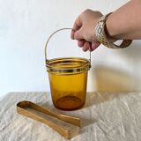 Amber vintage ice bucket