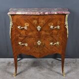 Small marquetry chest of drawers, Louis XV style – early 20th century