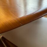 Danish round teak table from the 60s