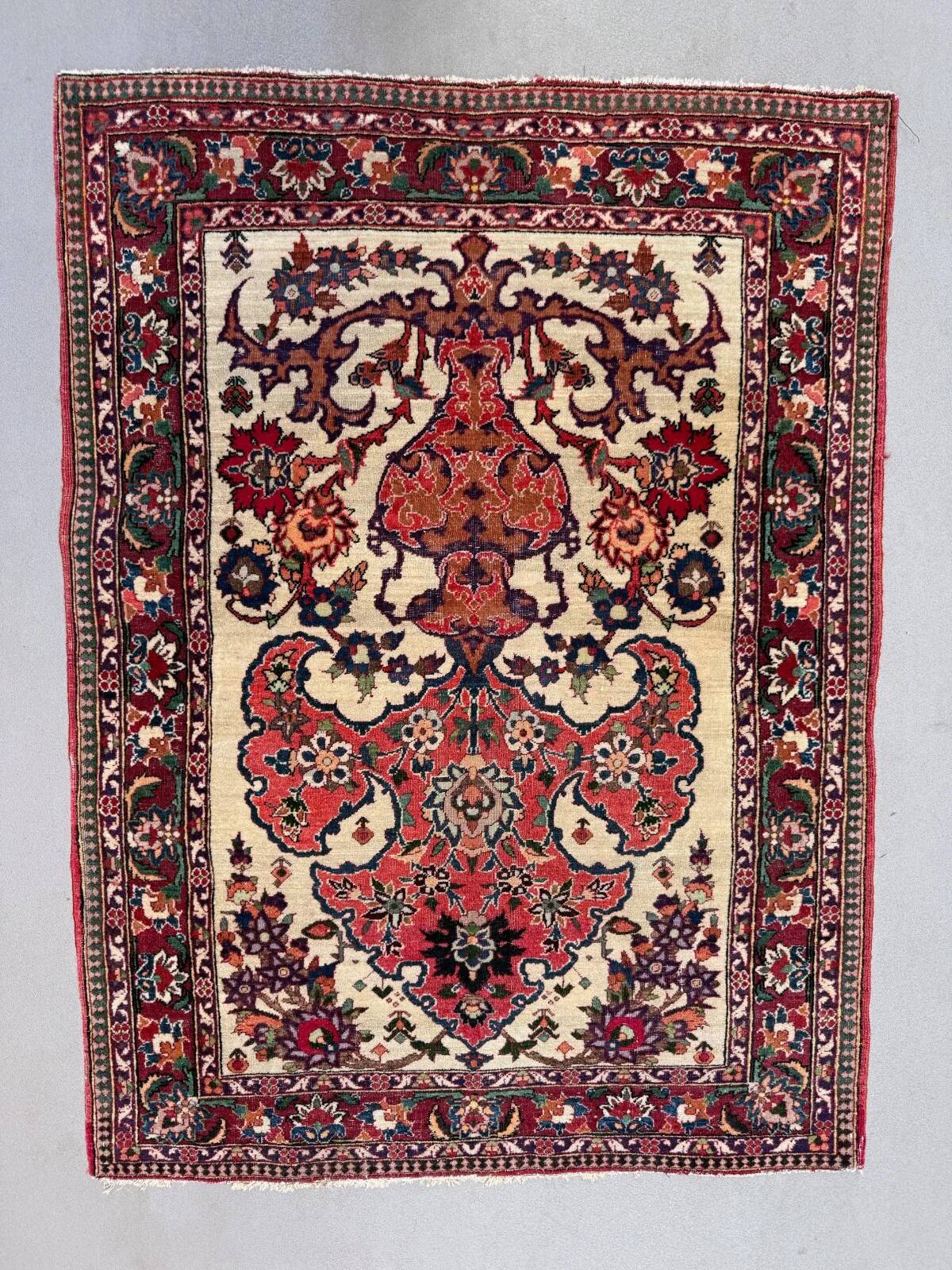 Vintage tribal rug 74x100 cm, medium, tribal oriental carpet 2545