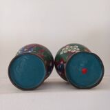 Cloisonné enamel vases