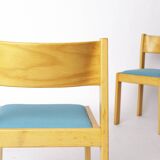 Set of 4 Vintage Flötotto Stacking Chairs – 1970s German Design, Beech Wood
