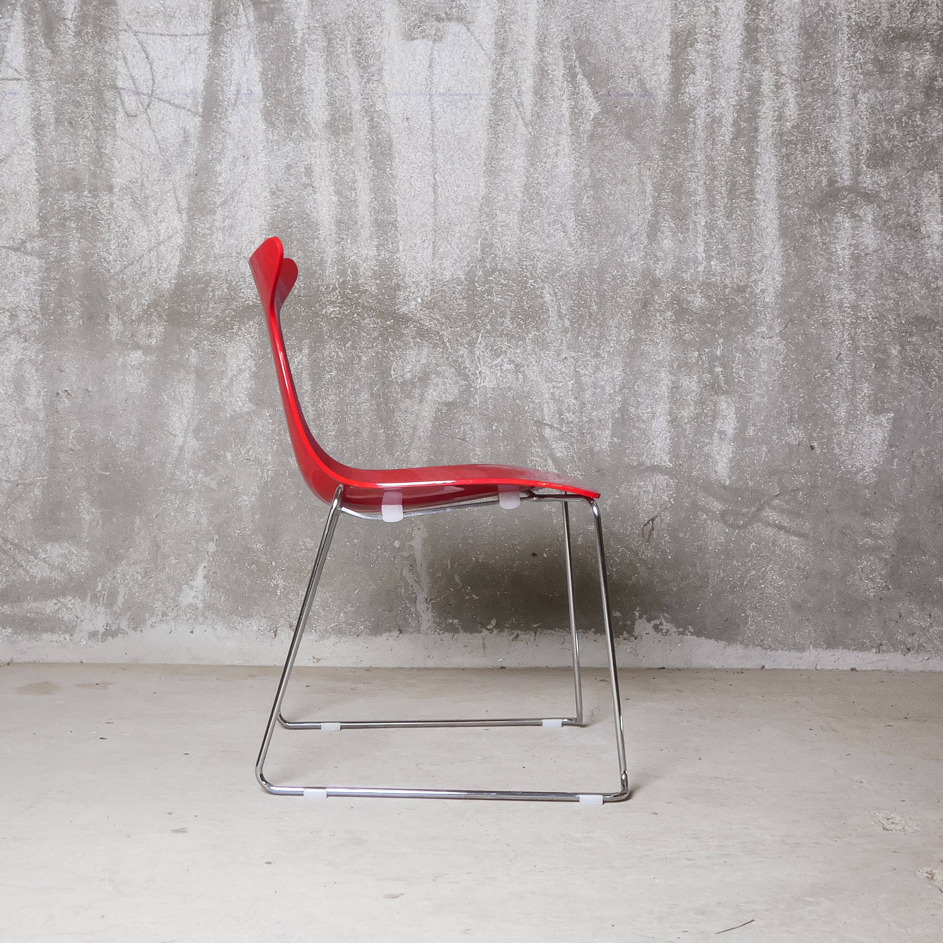 4 chaises “Delfy” par Gino Carollo, Italie 1995