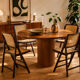 vintage wooden folding chairs with caning