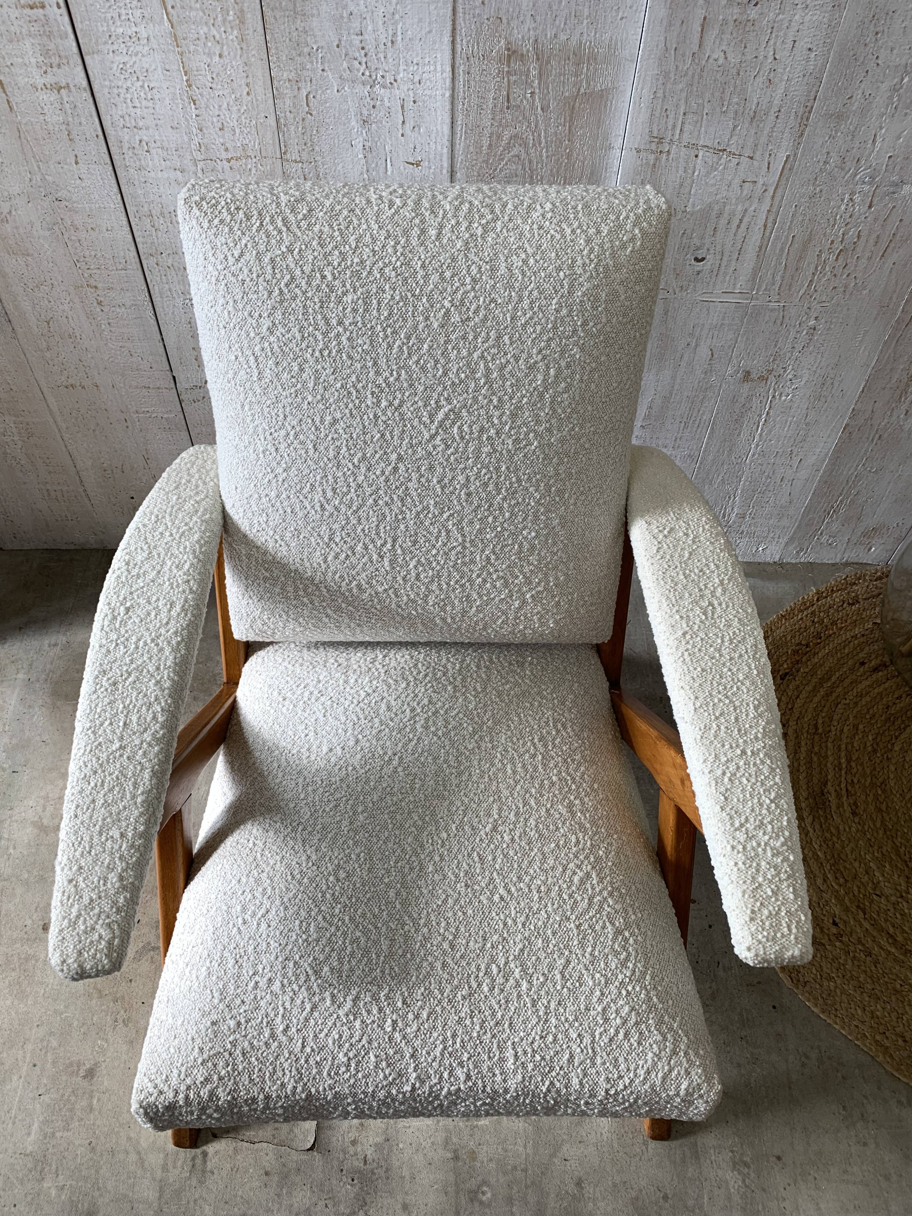 Fauteuil vintage bouclettes