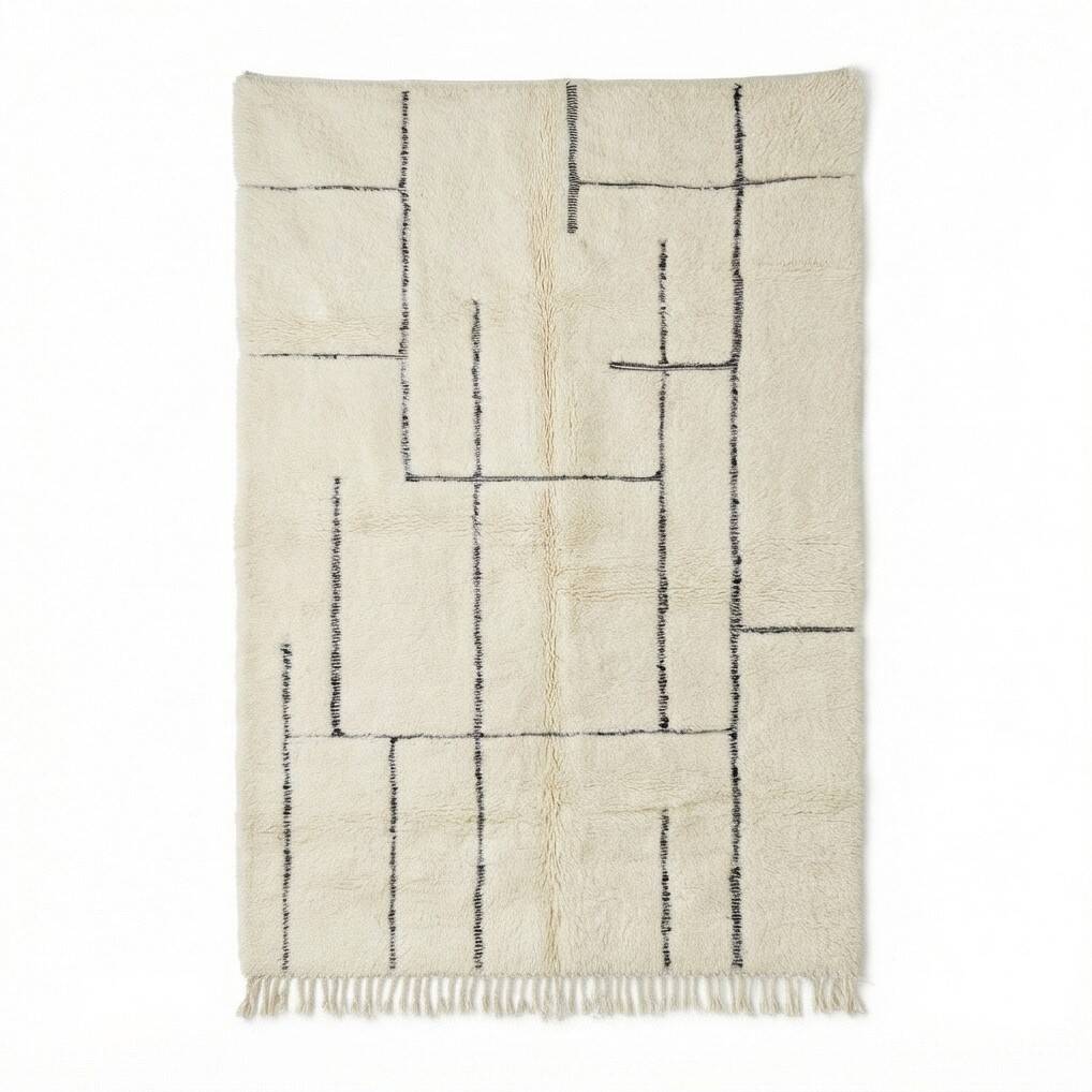 Large graphic Moroccan rug