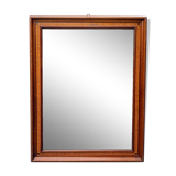 Wall mirror rectangular marquetry wood frame