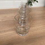 Set de 6 verres à vin en verre gravé