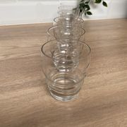 Set of 6 engraved glass wine glasses