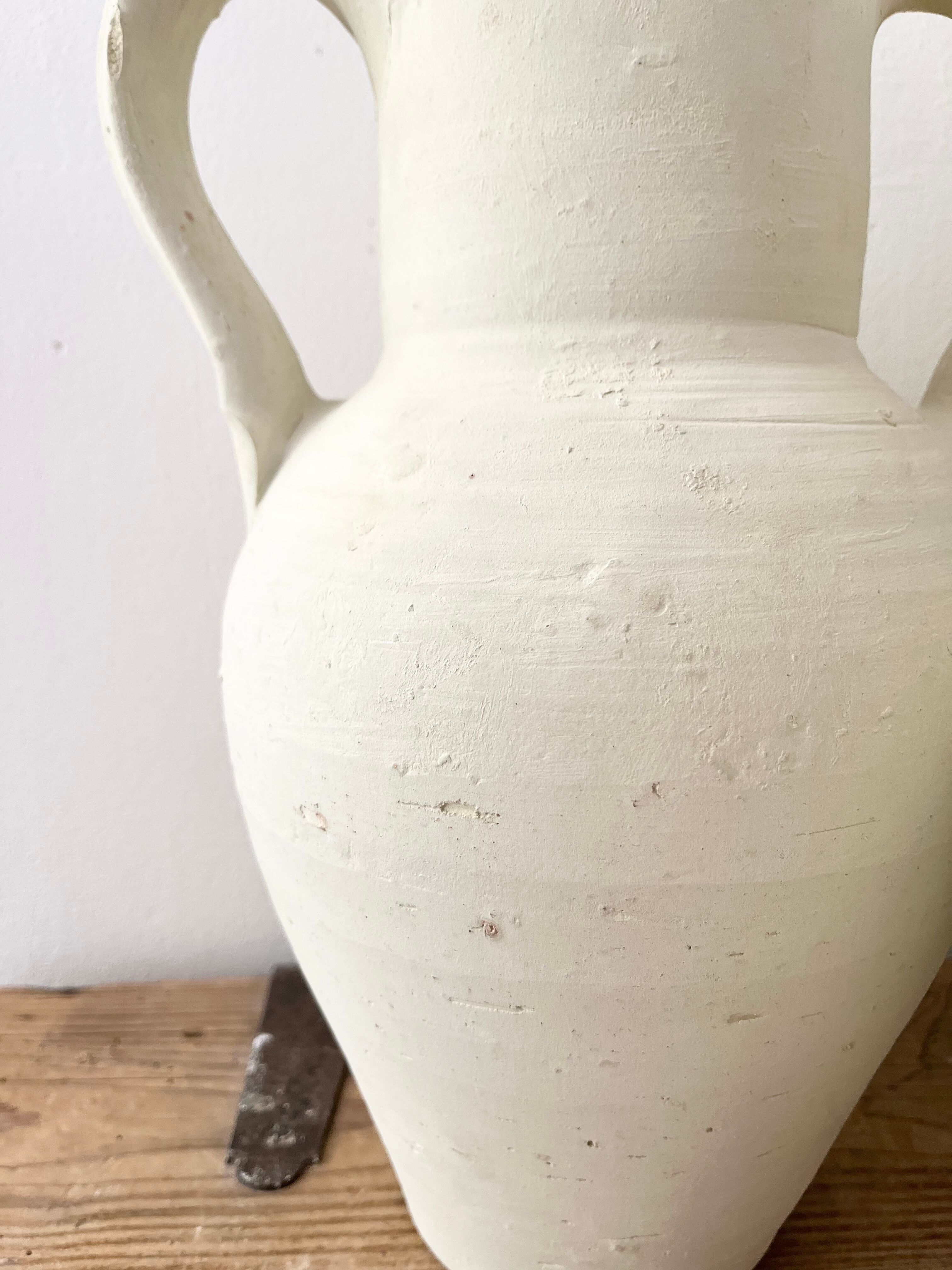 White terracotta jar