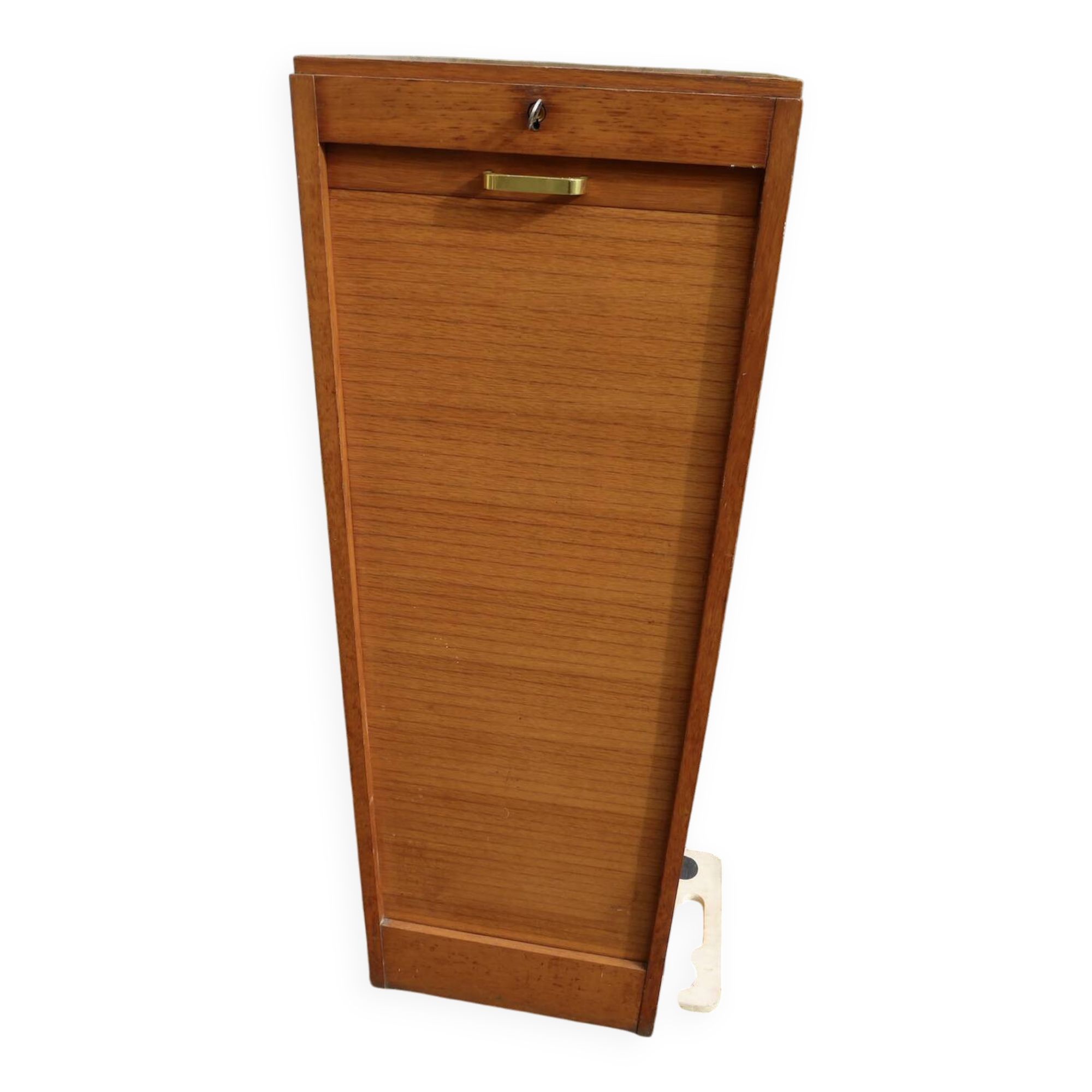Vintage 1960s storage cabinet with curtains