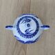 Porcelain sugar bowl with cobalt blue five-clawed dragon decor - Japan