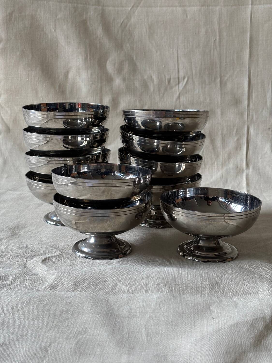 Vintage stainless steel cups