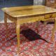 Cherry table, eighteenth century, Louis XV with two drawers
