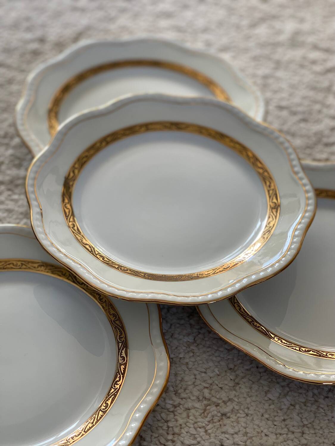 4 Nardon Lafarge porcelain dessert plates