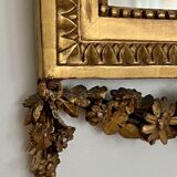 Miroir ancien en bois dorée XIXe siècle de style Louis XVI