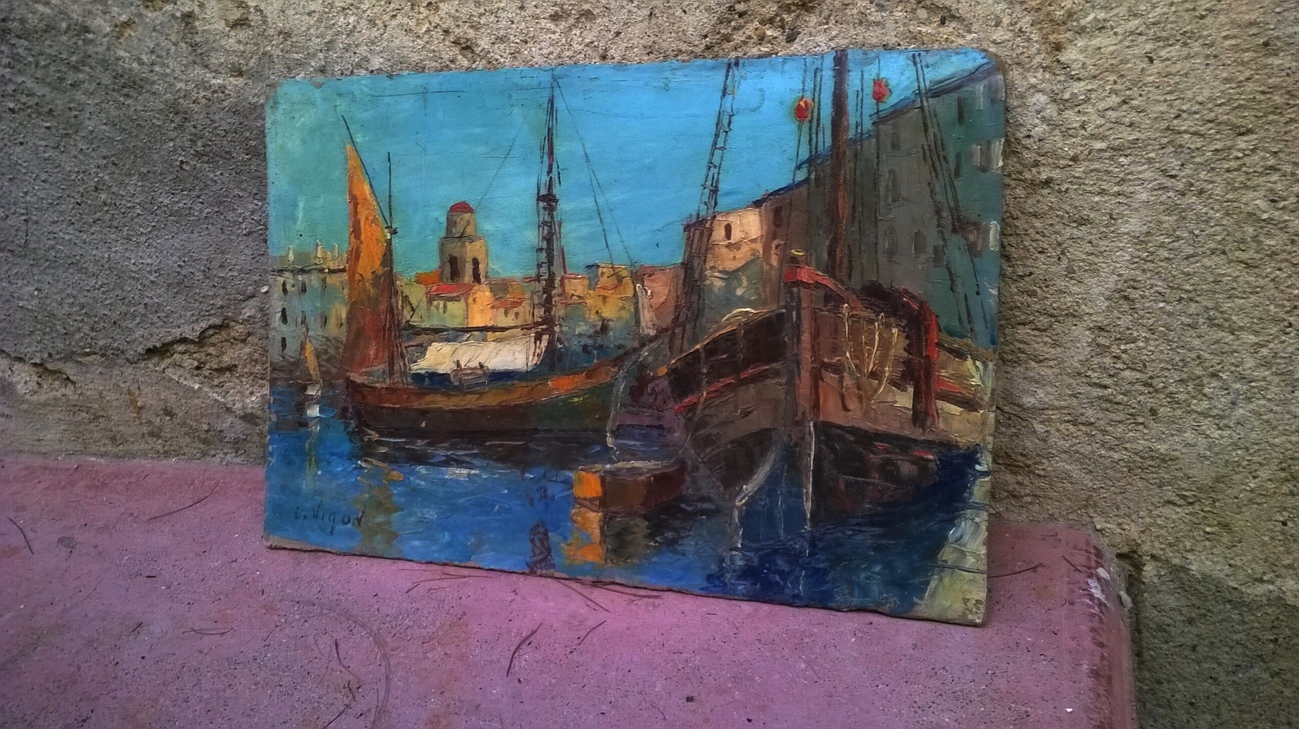 Peinture de St Tropez par Le Vigon