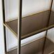Smoked and mirrored glass shelf, Hollywood Regency style, 70s.