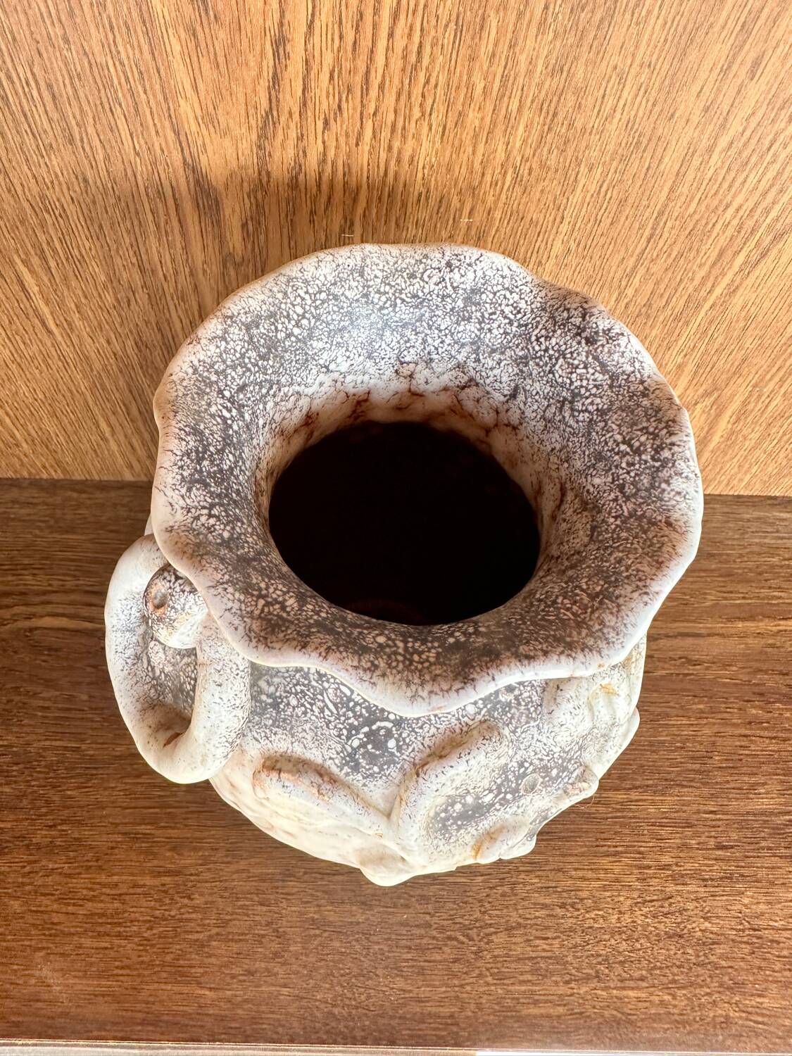 Terracotta amphora vase
