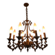 Lustre bronze 8 branches