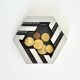 Vintage Brutalist Metal Vide-Poche & Ashtray – Geometric Industrial Design