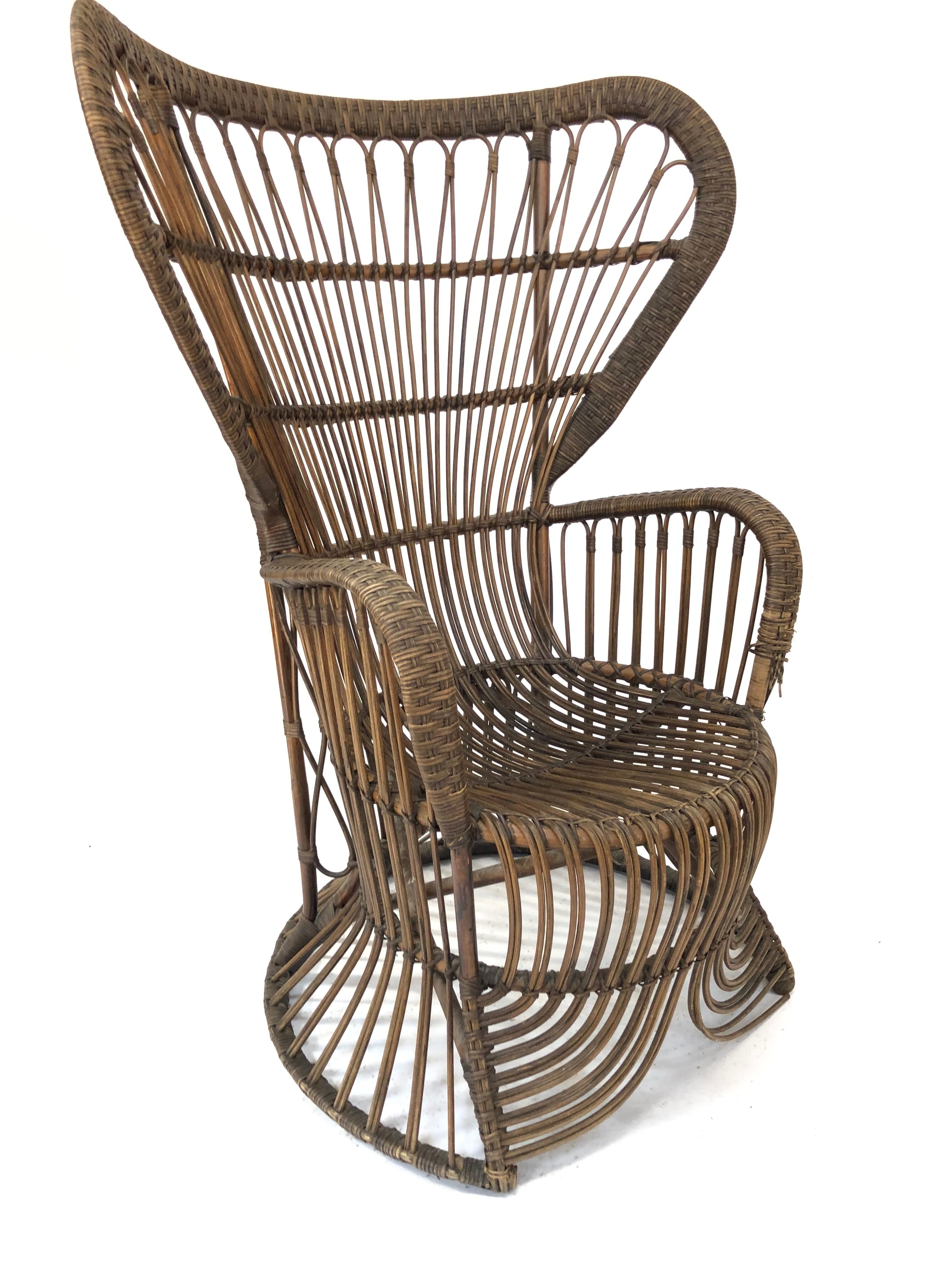Armchair in rattan