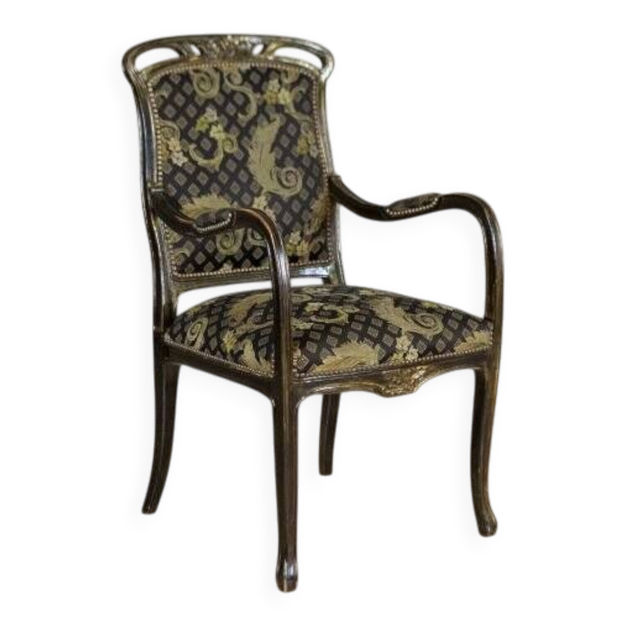 20th Century Art Nouveau Oak Armchair