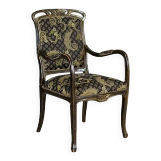20th Century Art Nouveau Oak Armchair