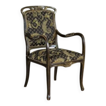 Fauteuil en chêne Art Nouveau du 20e siècle