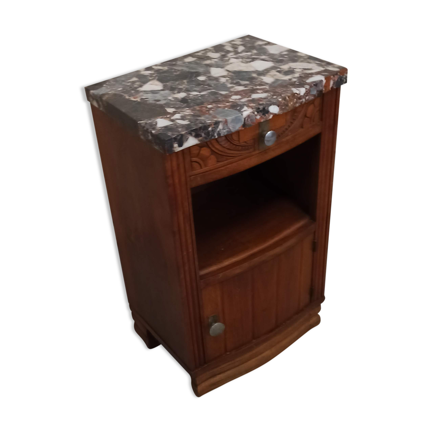 Bedside table art deco top marble