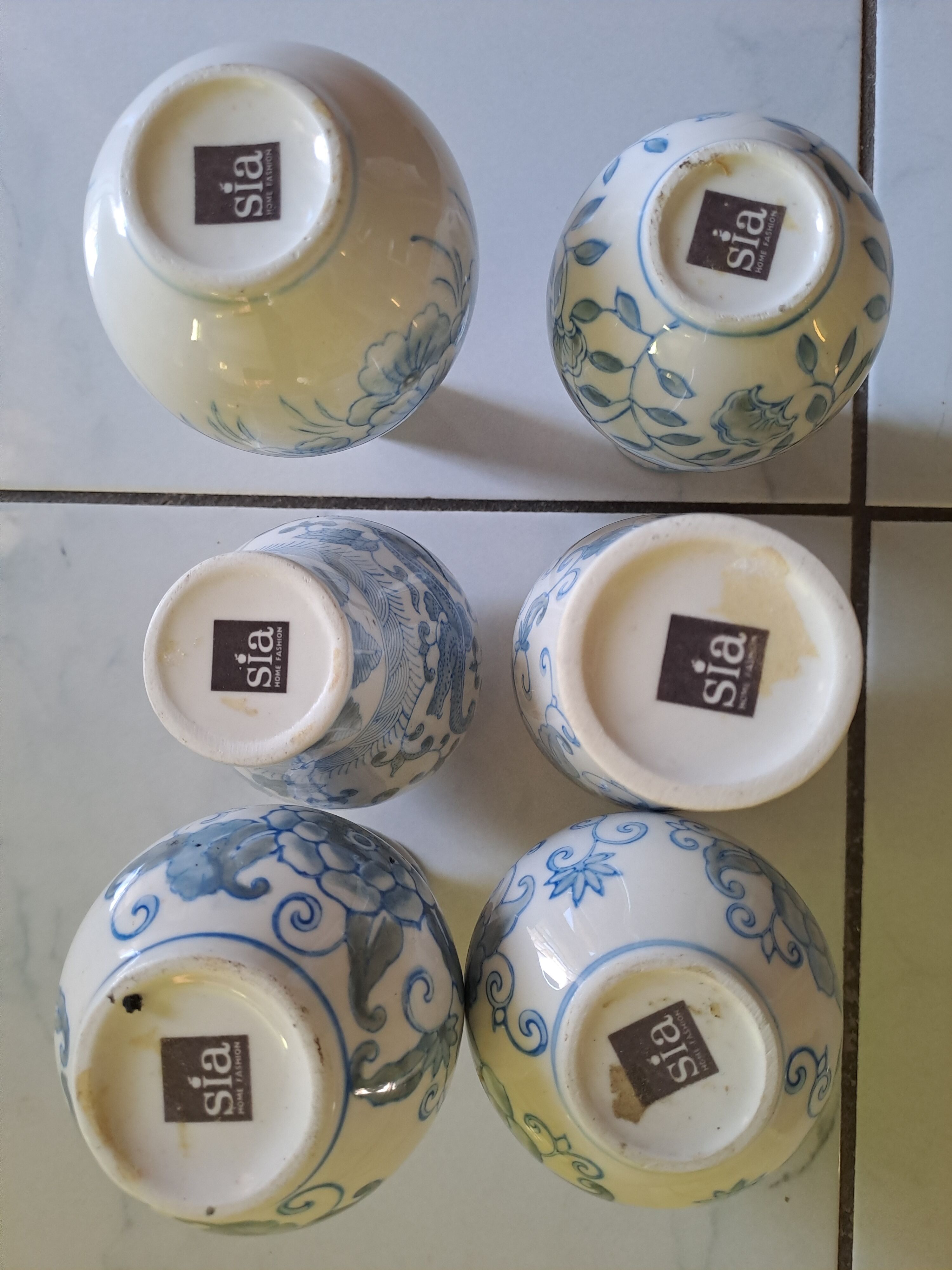 Lot vases miniature sia home fashion