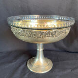 Cup/bezel in metal and glass