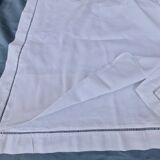 Antique linen Large sheets & 2 pillowcases Hand embroidered openwork butterflies