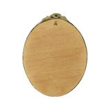 Vintage Oval Gold Leaf Gilded Mirror Resin Classic Sixties